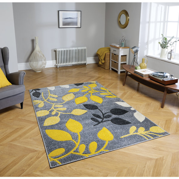 Lark Manor Noam Grey/Yellow Rug & Reviews Wayfair.co.uk